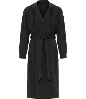 Men's Classic Hooded Sweatshirt Robe, Winter Bathrobe