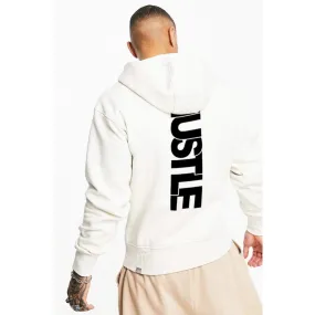 Men's Stylish Hustle White Hoodie