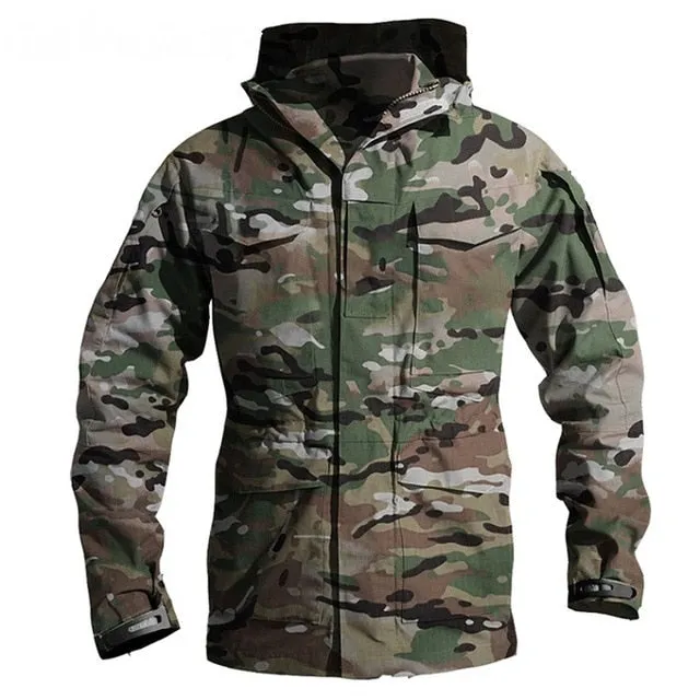 Military Tactical Jackets Men Waterproof Windbreaker Jacket Male Hooded Coat Outdoor Fishing/Trekking Hiking Jackets