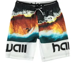 Molo Natan Boys Color Block Waves Board Shorts - FINAL SALE
