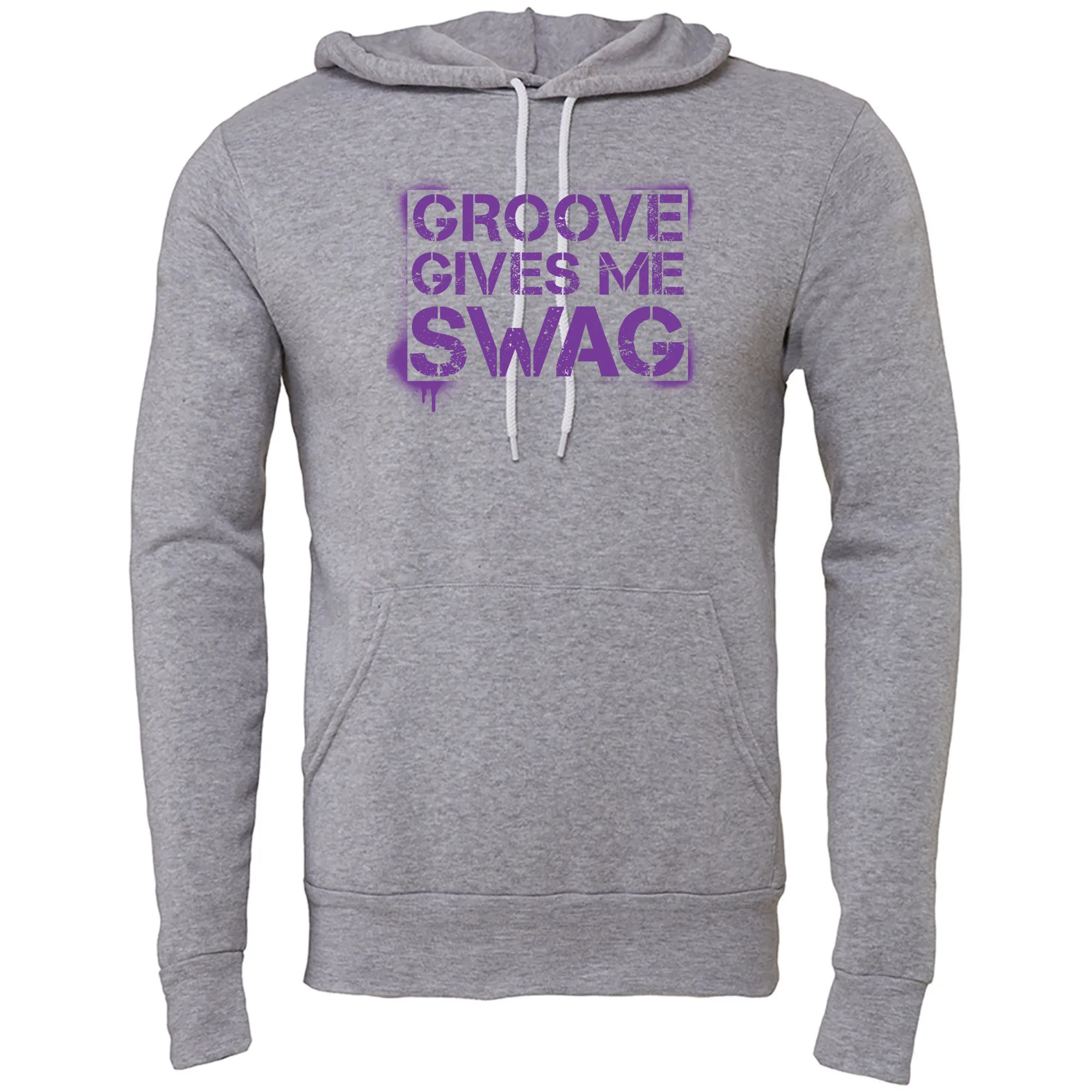 MOSSA Unisex Bella   Canvas Hoodie (grey) - Groove Stencil GIVES ME Logo