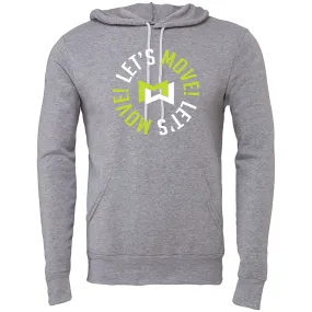 MOSSA Unisex Bella   Canvas Hoodie (grey) - Group Core LET'S MOVE Circle Logo