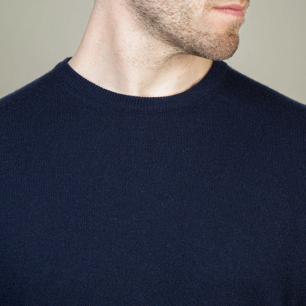 Navy Cashmere Crew Neck Jumper