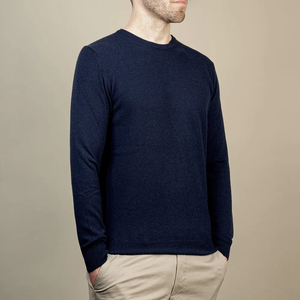 Navy Cashmere Crew Neck Jumper