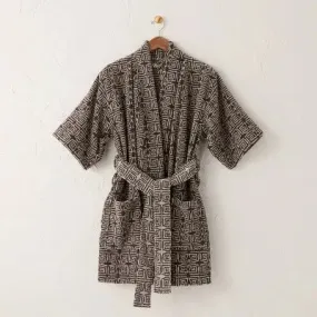 New - S/M Ethel Robe Black/White - Opalhouse designed with Jungalow