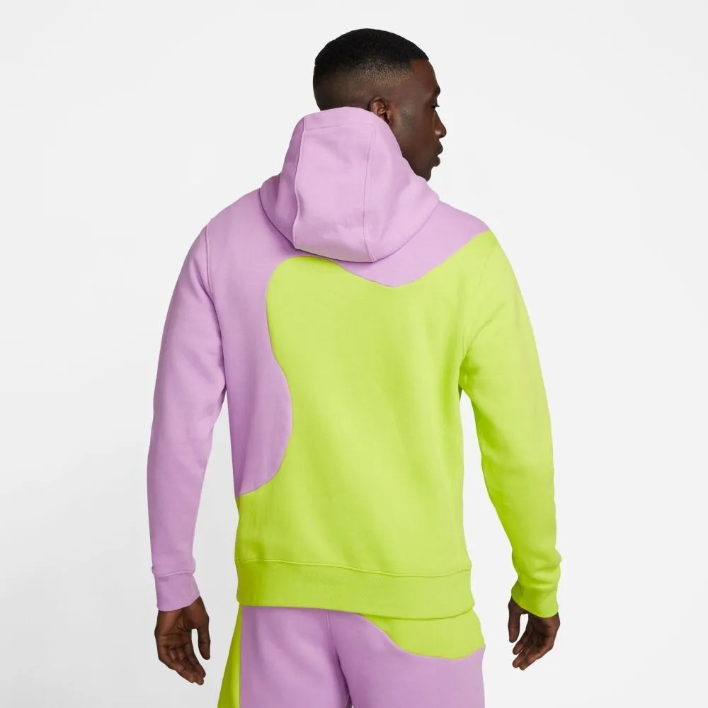 Nike Club Fleece Color Clash Men's Hoodie Green-Violet dr9854-321