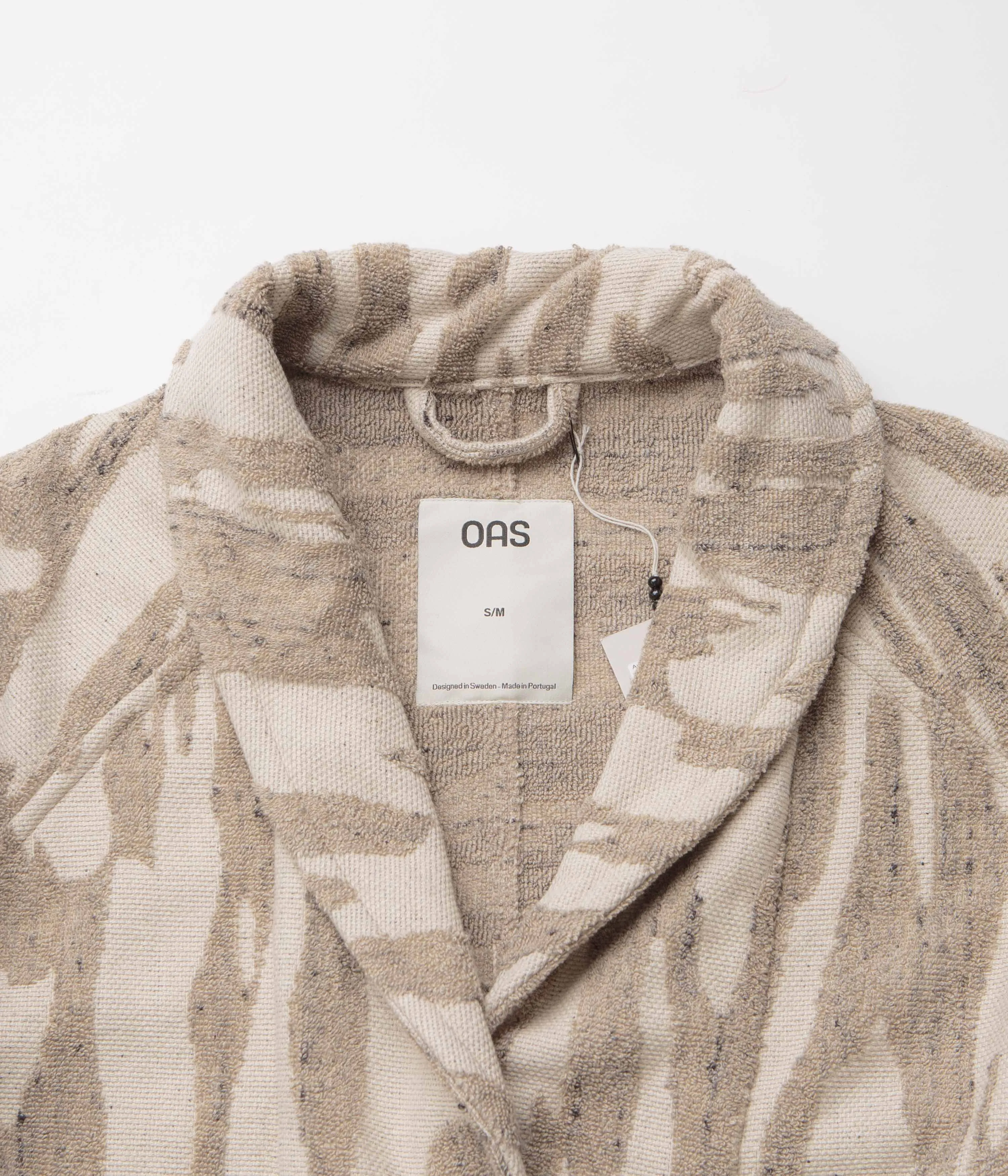 OAS Linen Terry Statement Robe - Fern
