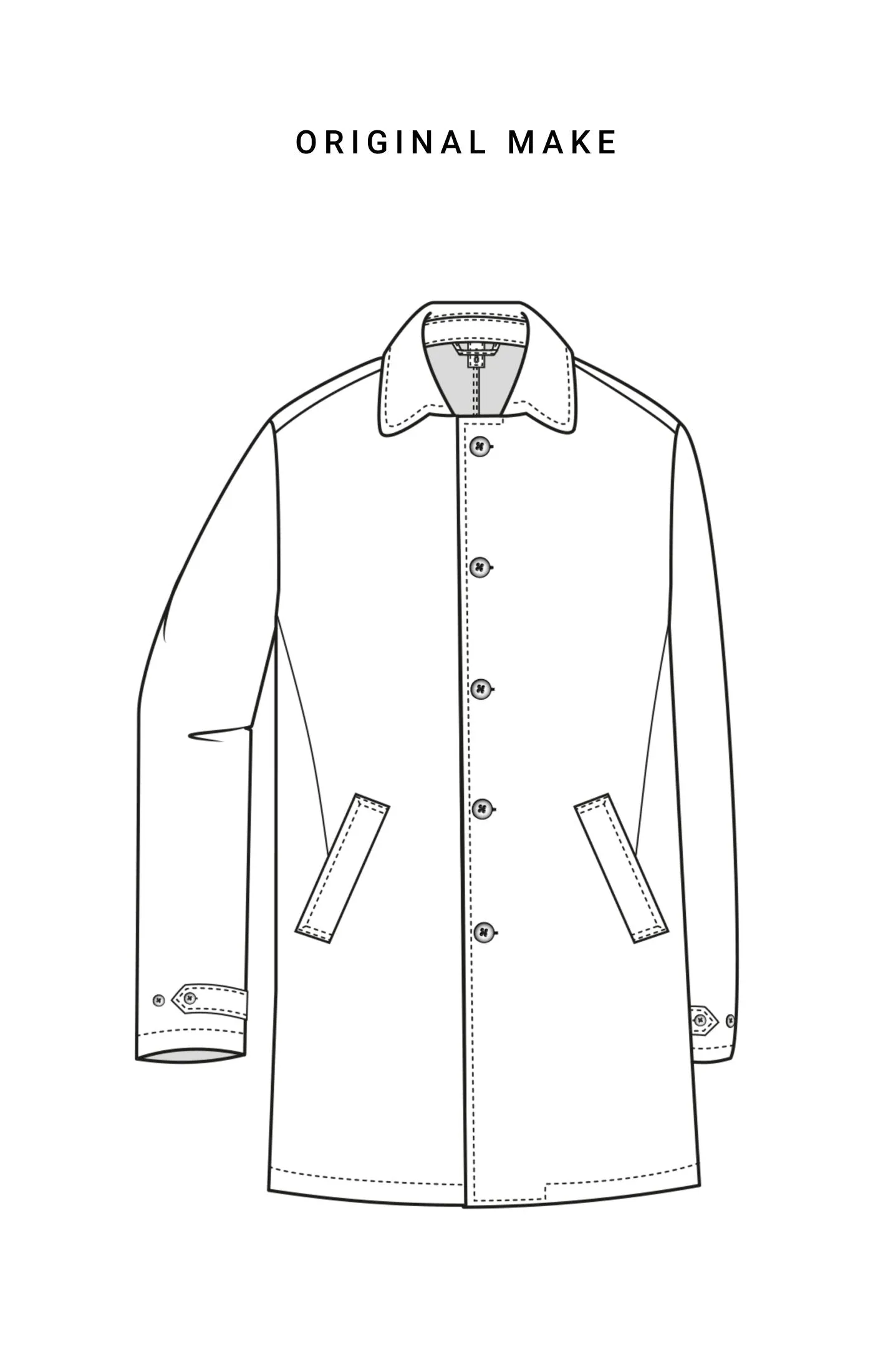 Olmetex Black Coated Cotton Blend Twill Unconstructed Windbreaker