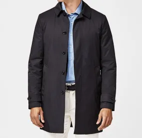 Olmetex Midnight Blue Coated Cotton Blend Twill Unconstructed Windbreaker