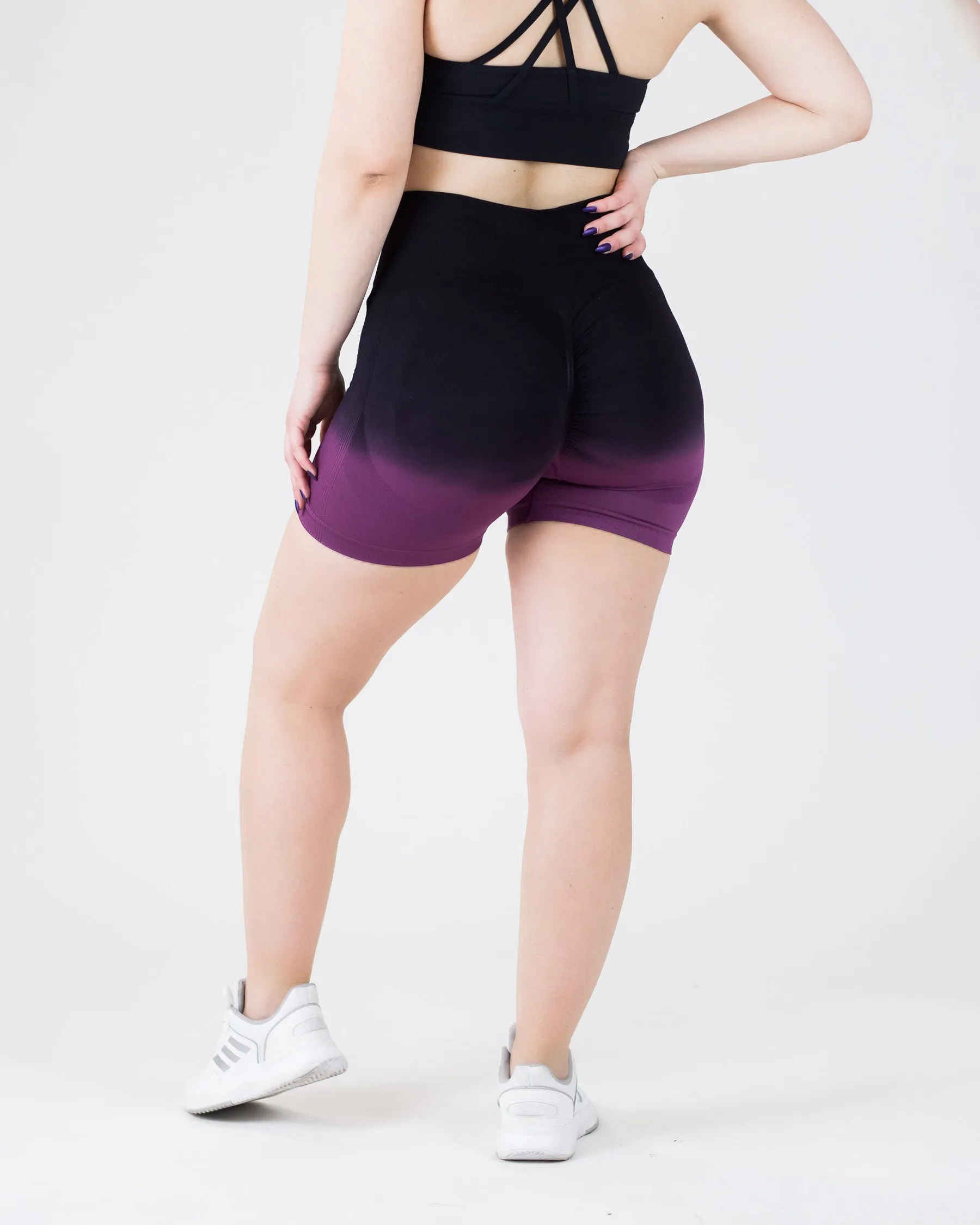 Ombre Flex Scrunch Shorts - Purple