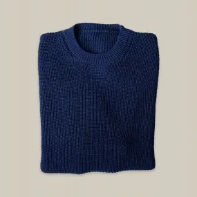 Opera Campi's Maglione A Coste in Blu Basalto