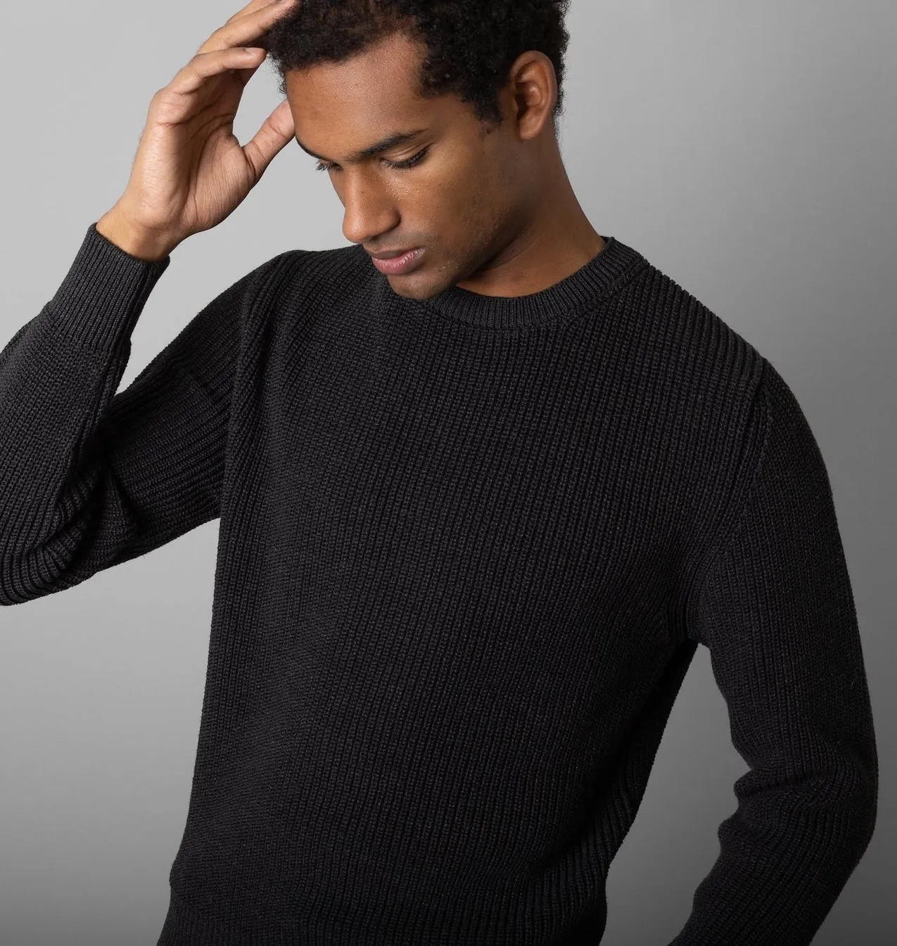Opera Campi's Maglione A Coste in Terra Nera