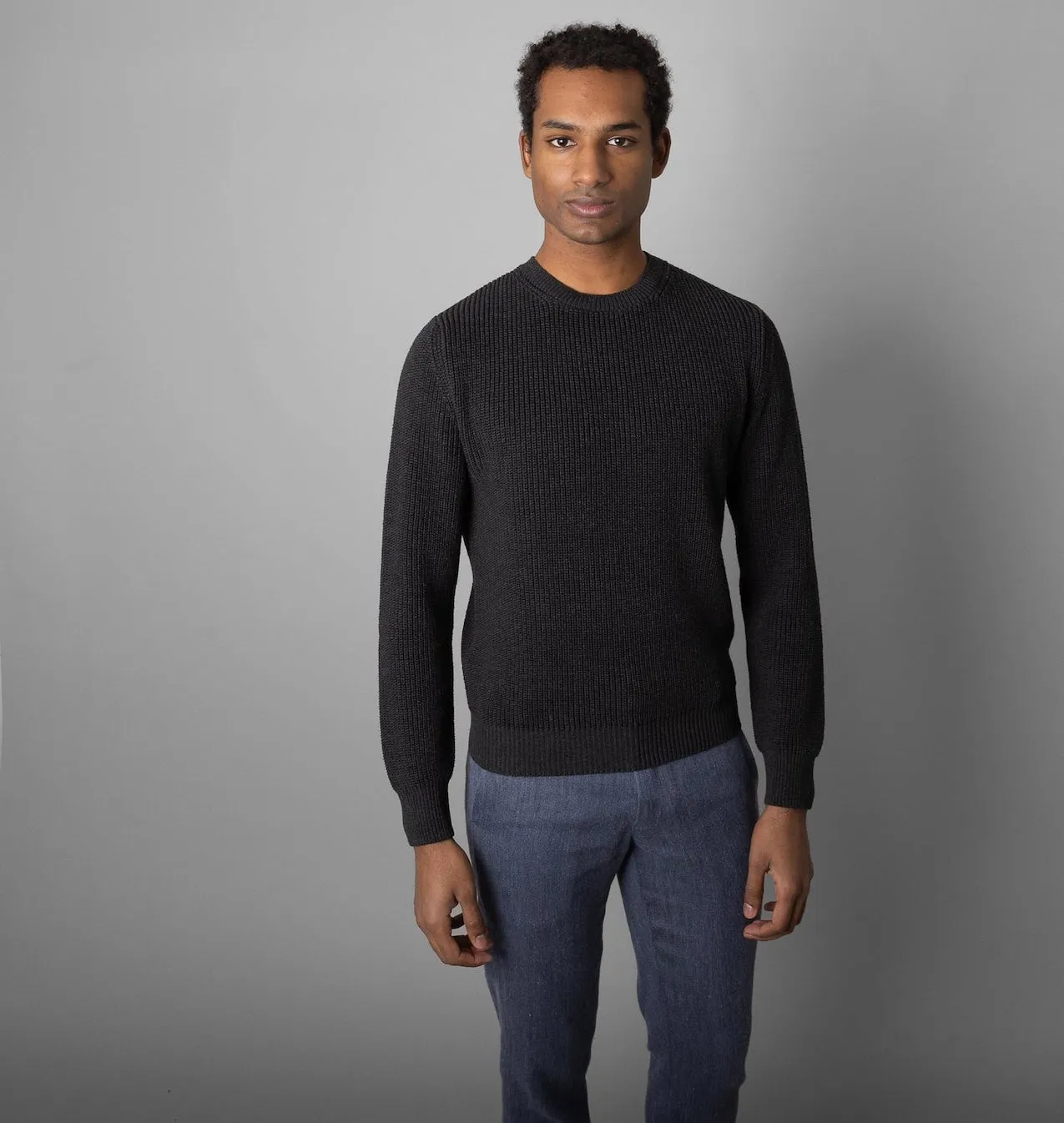 Opera Campi's Maglione A Coste in Terra Nera