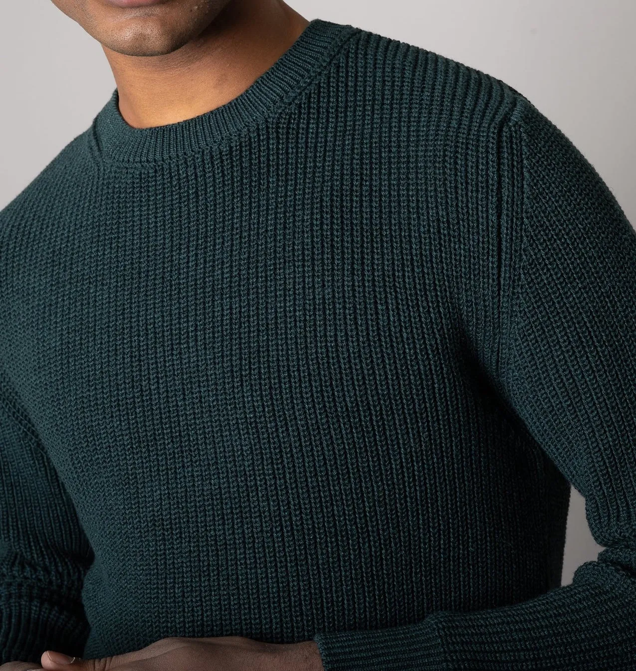 Opera Campi's Maglione A Coste in Verde Pino