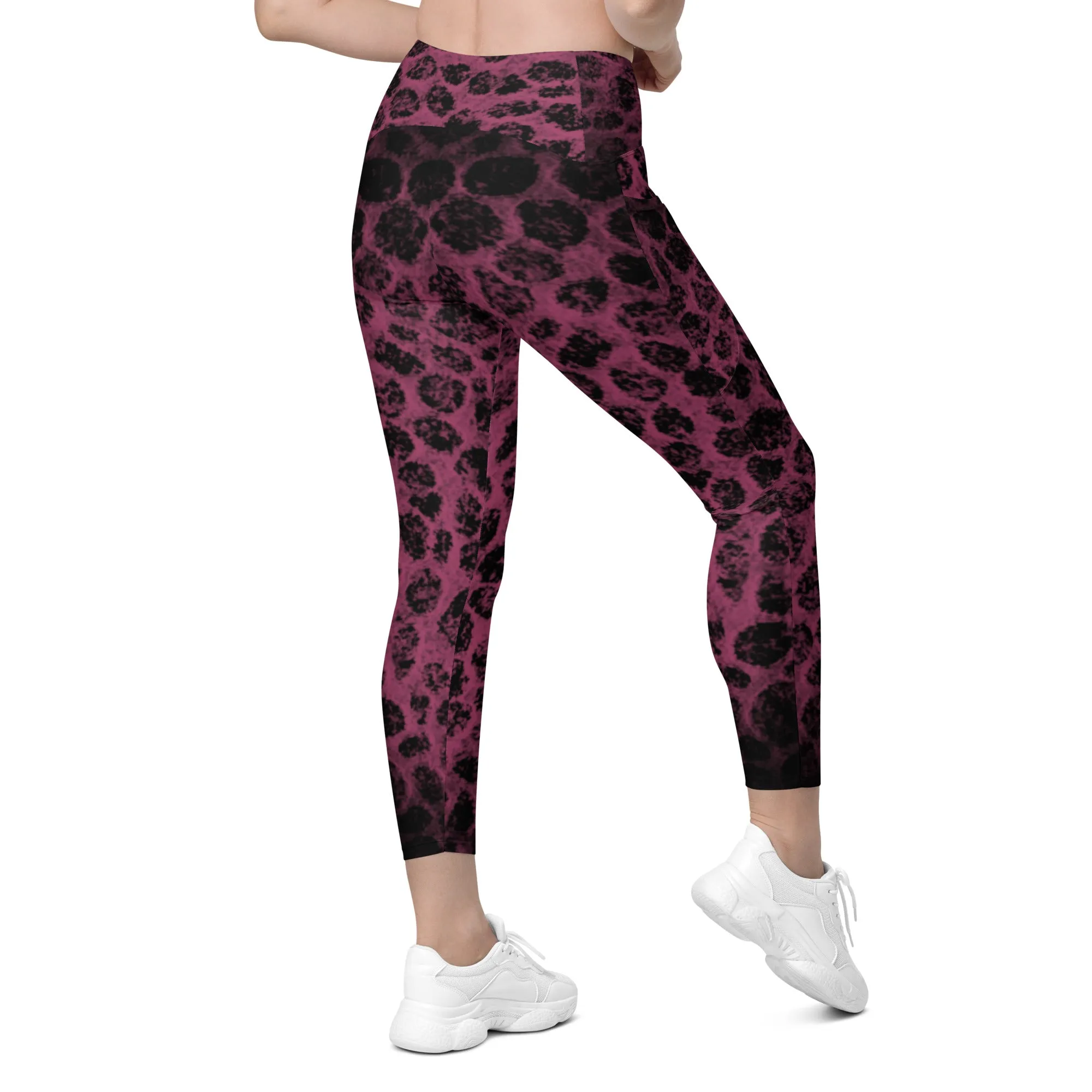 Panther skin Print Leggings with Pockets lioness-love