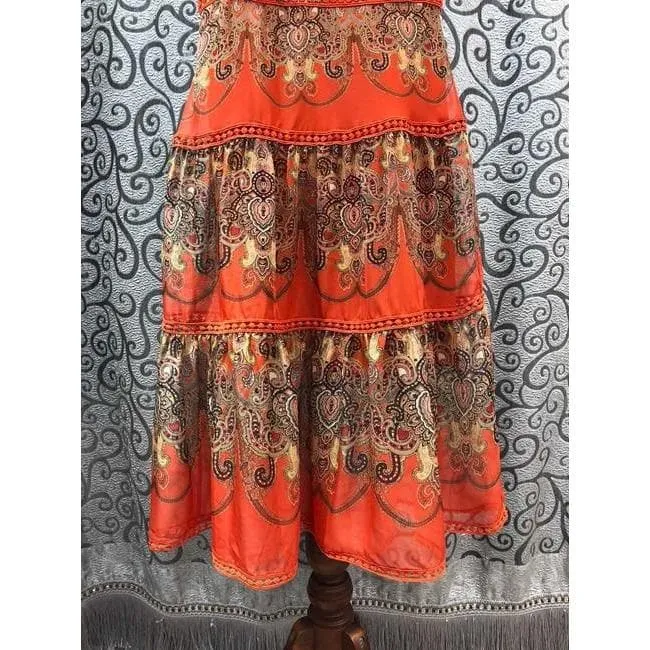 Patchwork Vintage Midi Dress