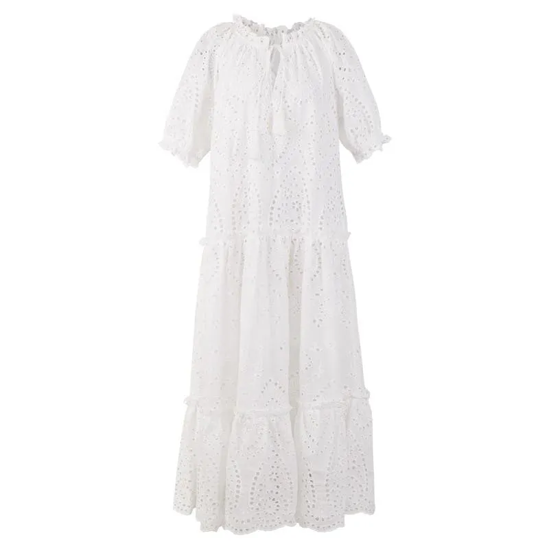 PUFF SLEEVE BOHO DRESS