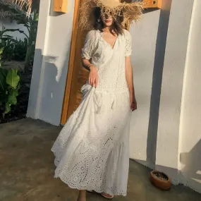 PUFF SLEEVE BOHO DRESS
