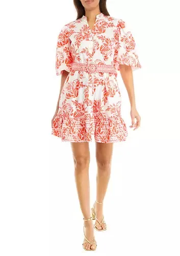 Puff Sleeve Floral Mini Dress