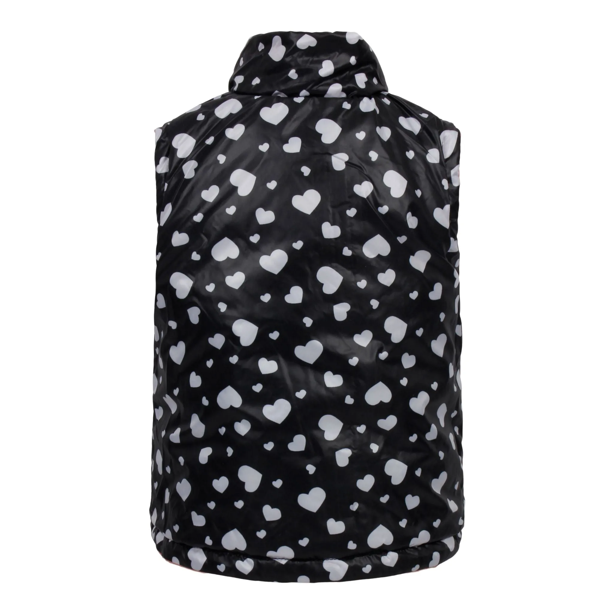 Quilted Reversible Vest with Hearts