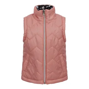 Quilted Reversible Vest with Hearts