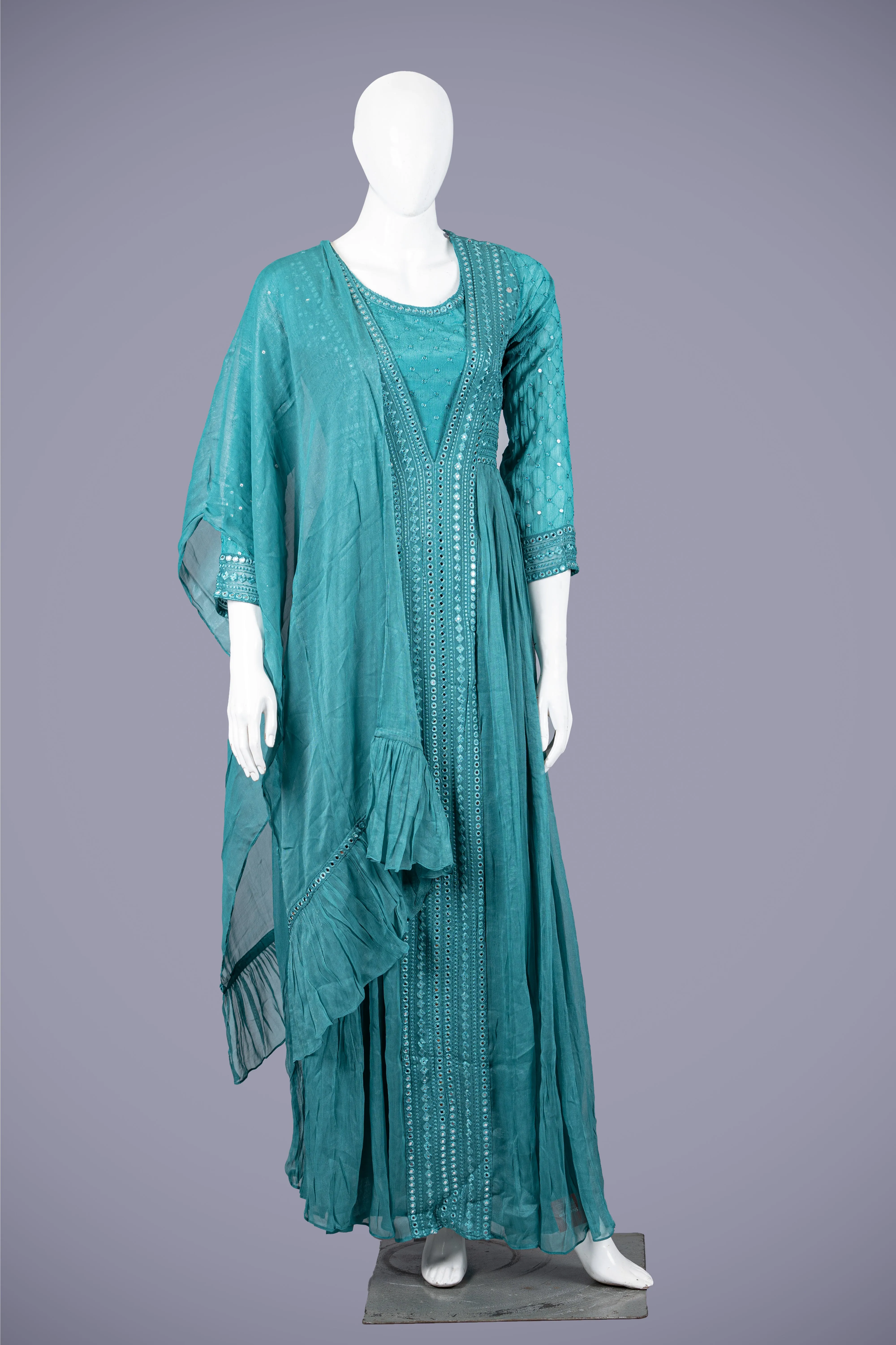 Rama Gown with Plastic Work