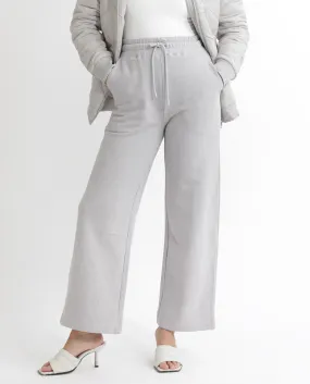 Rareism Articale Women Pazoo F Melange Grey Cotton Blend Fabric Drawstring Closure Flared Fit Plain Ankle Length Track Pant