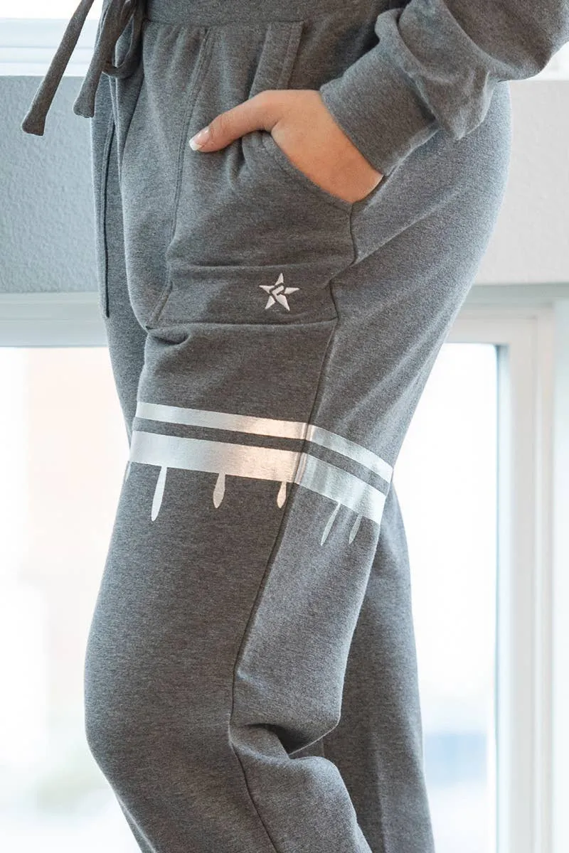 Relax Jogger in Gray Drip