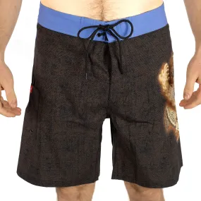 Rietveld Mens Dragon Anchor Surf Board Swim Shorts - Black