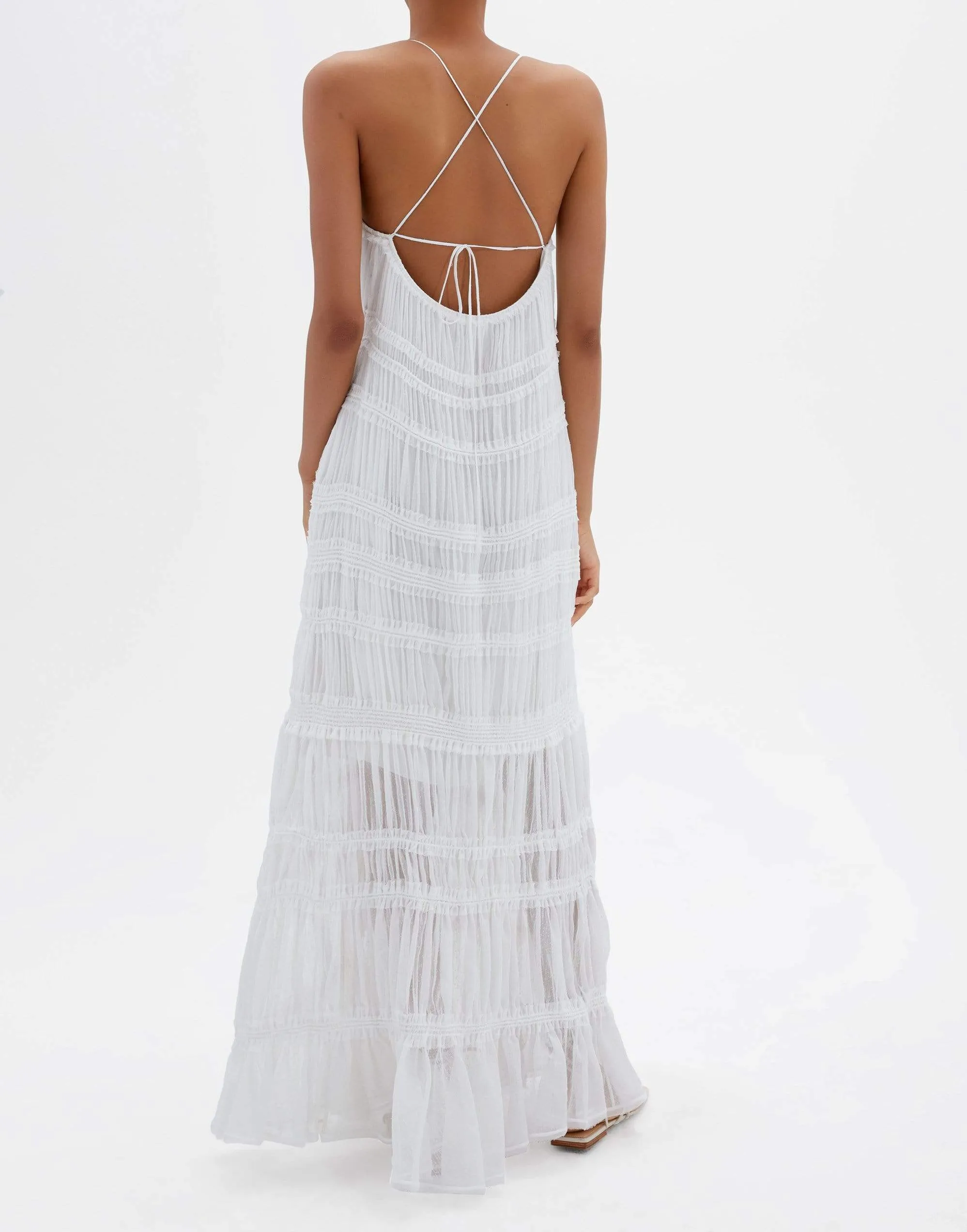 Rosalinda V-Neck Asymmetric Gown
