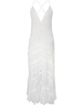 Rosalinda V-Neck Asymmetric Gown