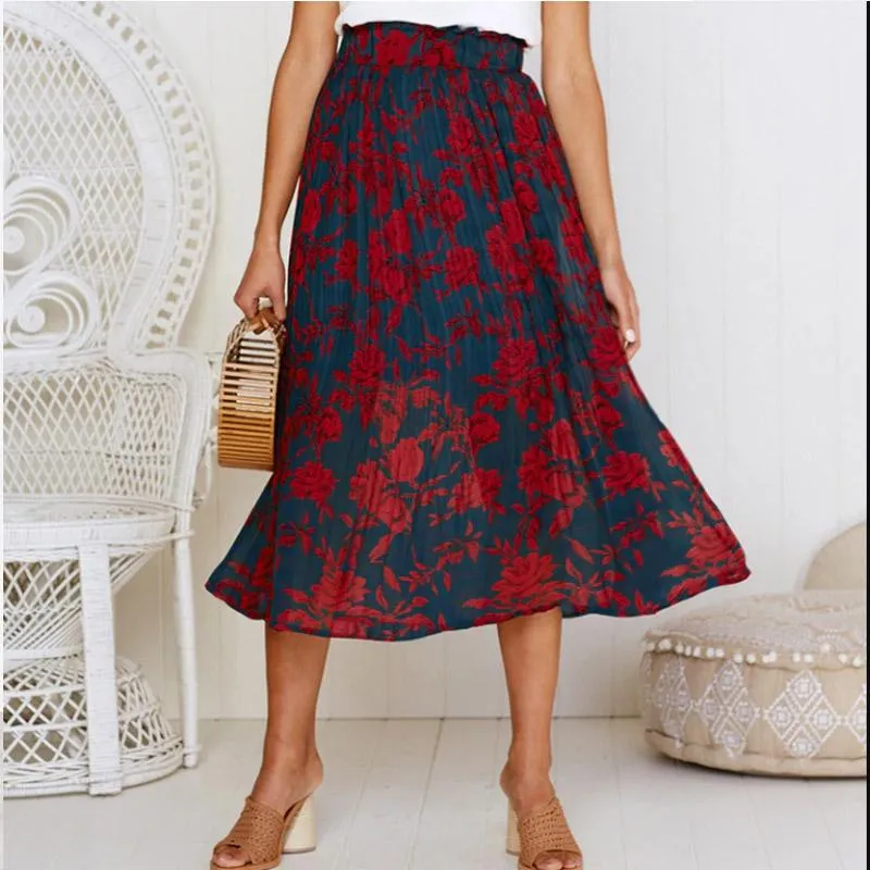 Sexy High Waist Dot Loose Pleated Dress
