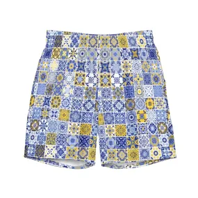 Sicilian Tile Recycled Men's Swim Trunks