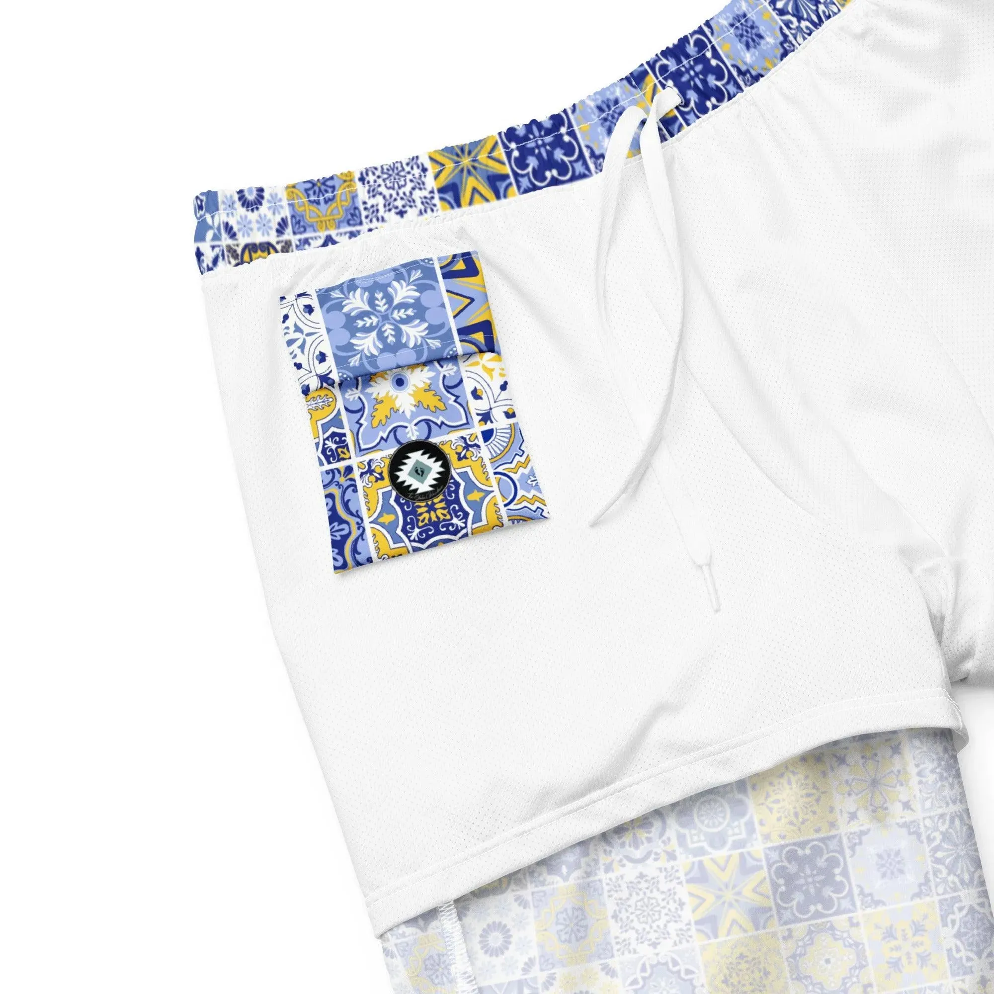Sicilian Tile Recycled Men's Swim Trunks