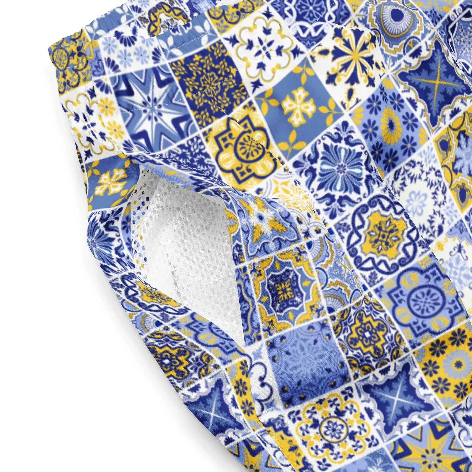 Sicilian Tile Recycled Men's Swim Trunks
