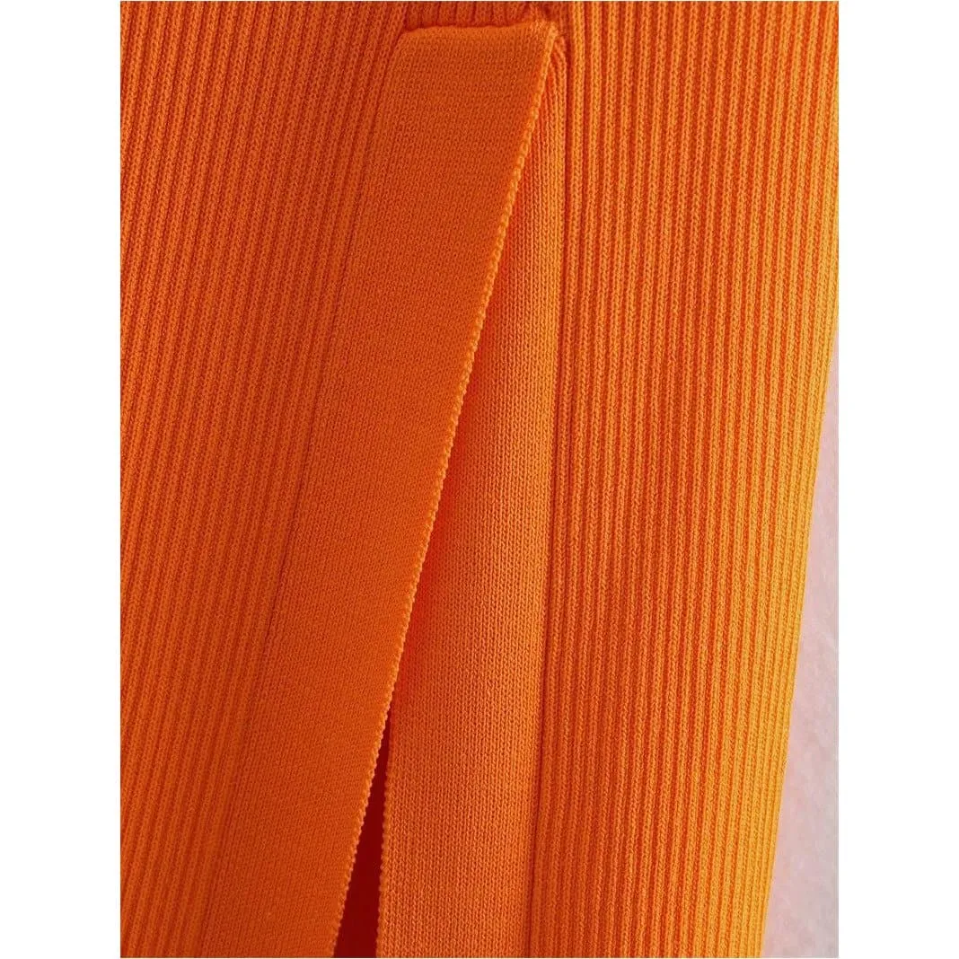 STRETCH TIGHT V-NECK HOLLOW DRESS