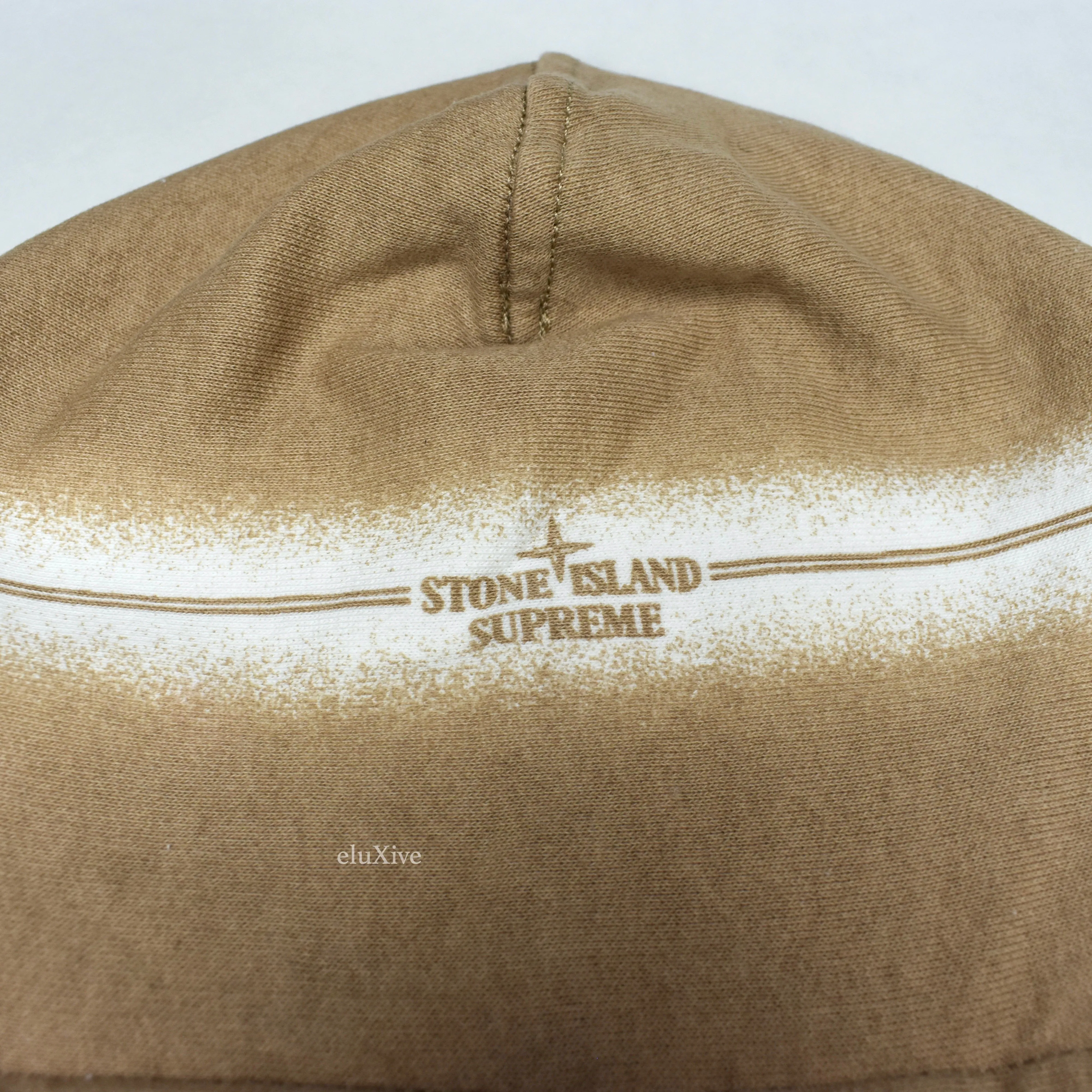 Supreme x Stone Island - Tan Side Stripe Logo Hoodie