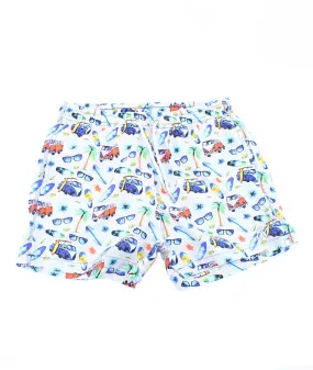Surf City Print Swim Trunks