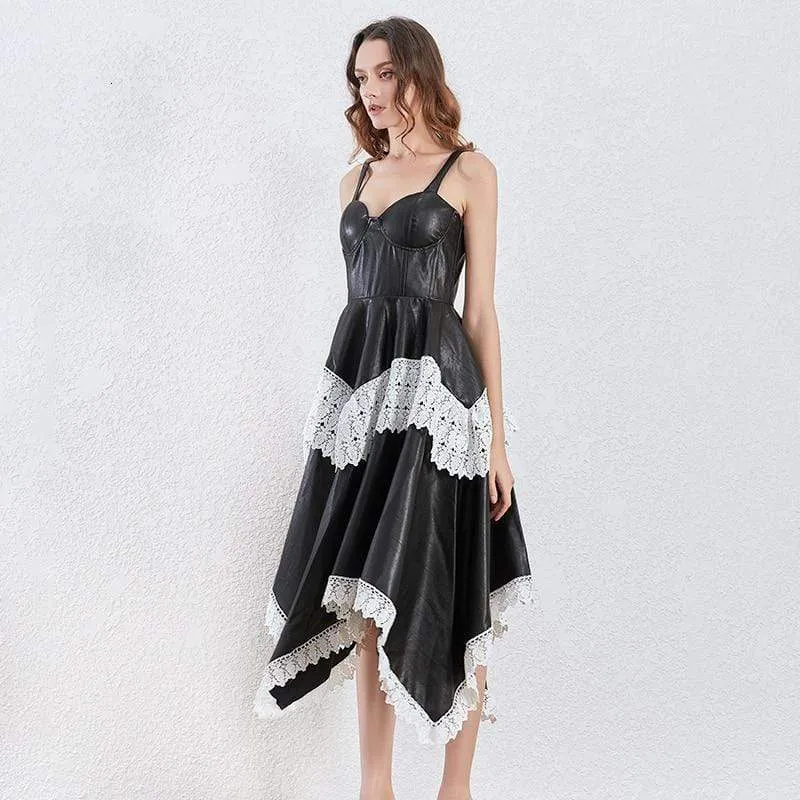 Taryn Flounced Midi Dress
