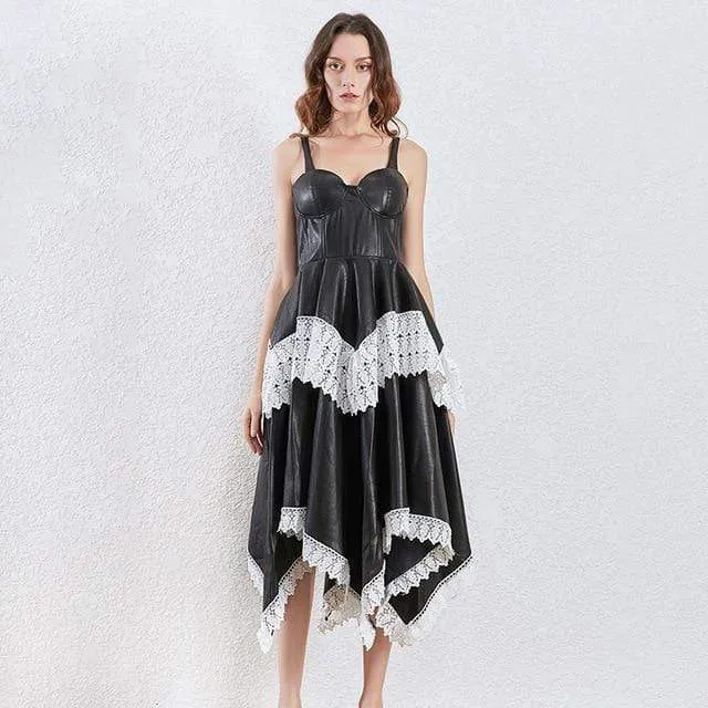 Taryn Flounced Midi Dress