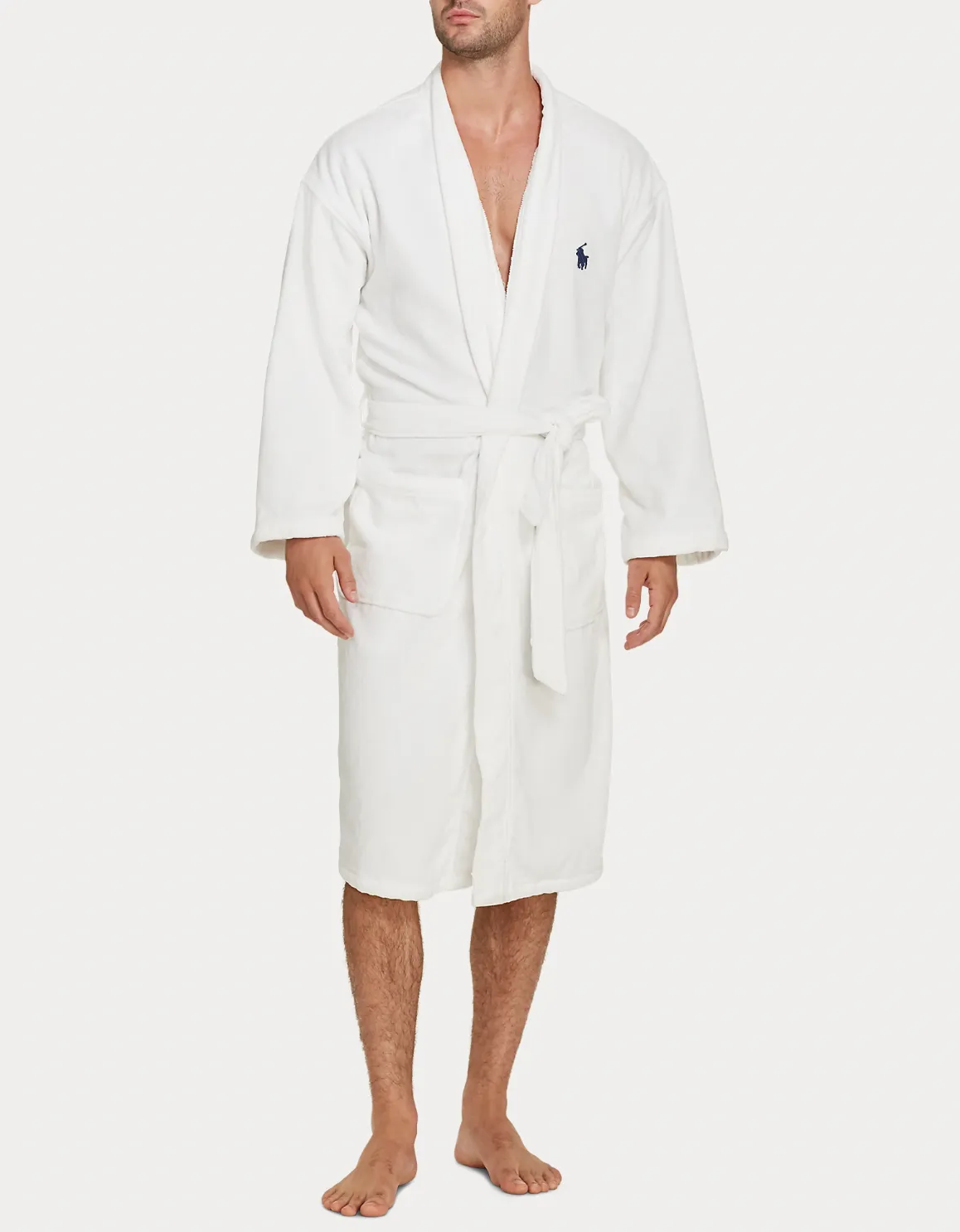 Terry Velour Robe in White