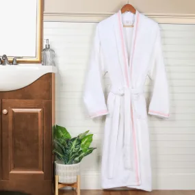 Tinsel Unisex Cotton Terry Kimono Bathrobe with Embroidery