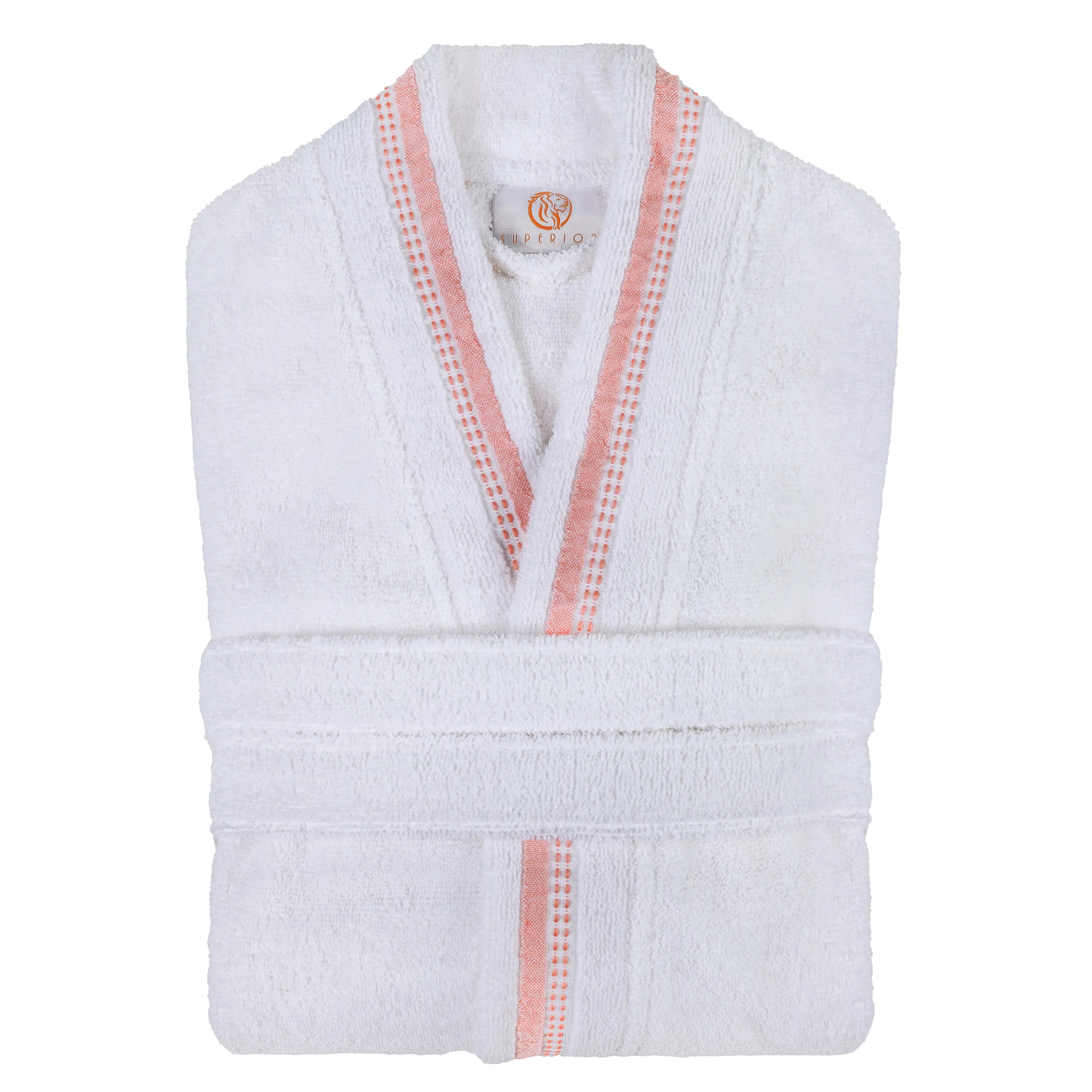 Tinsel Unisex Cotton Terry Kimono Bathrobe with Embroidery