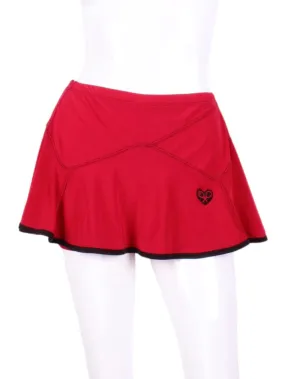 Triangle Red Skirt with Black Trim