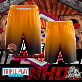 Triple Play Cornhole Golden Yellow Ombre’ Performance Drifit Shorts