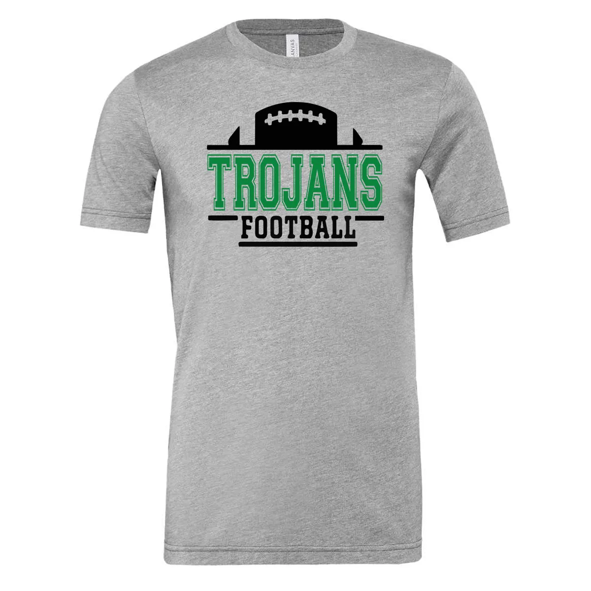 Twiggs Academy - Football Trojans Football - Athletic Heather (Tee/Drifit/Hoodie/Sweatshirt)