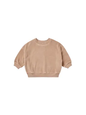 VELOUR RELAXED SWEATSHIRT | BLUSH