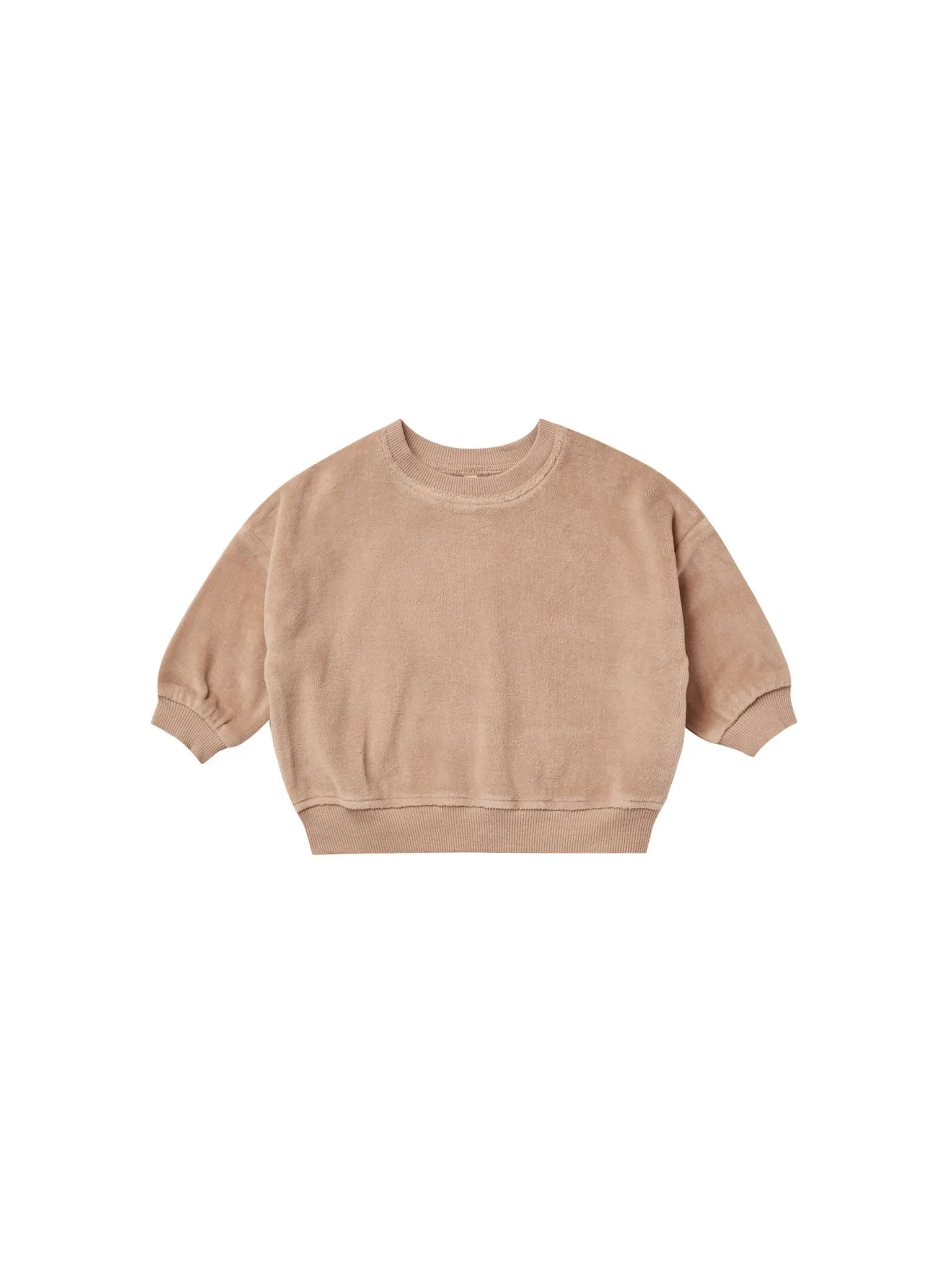 VELOUR RELAXED SWEATSHIRT | BLUSH