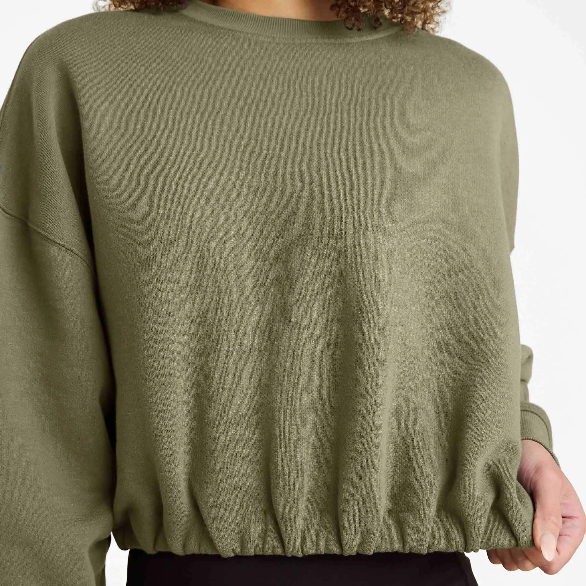 Vintage Fleece Cinch Waist Sweatshirt | Olive