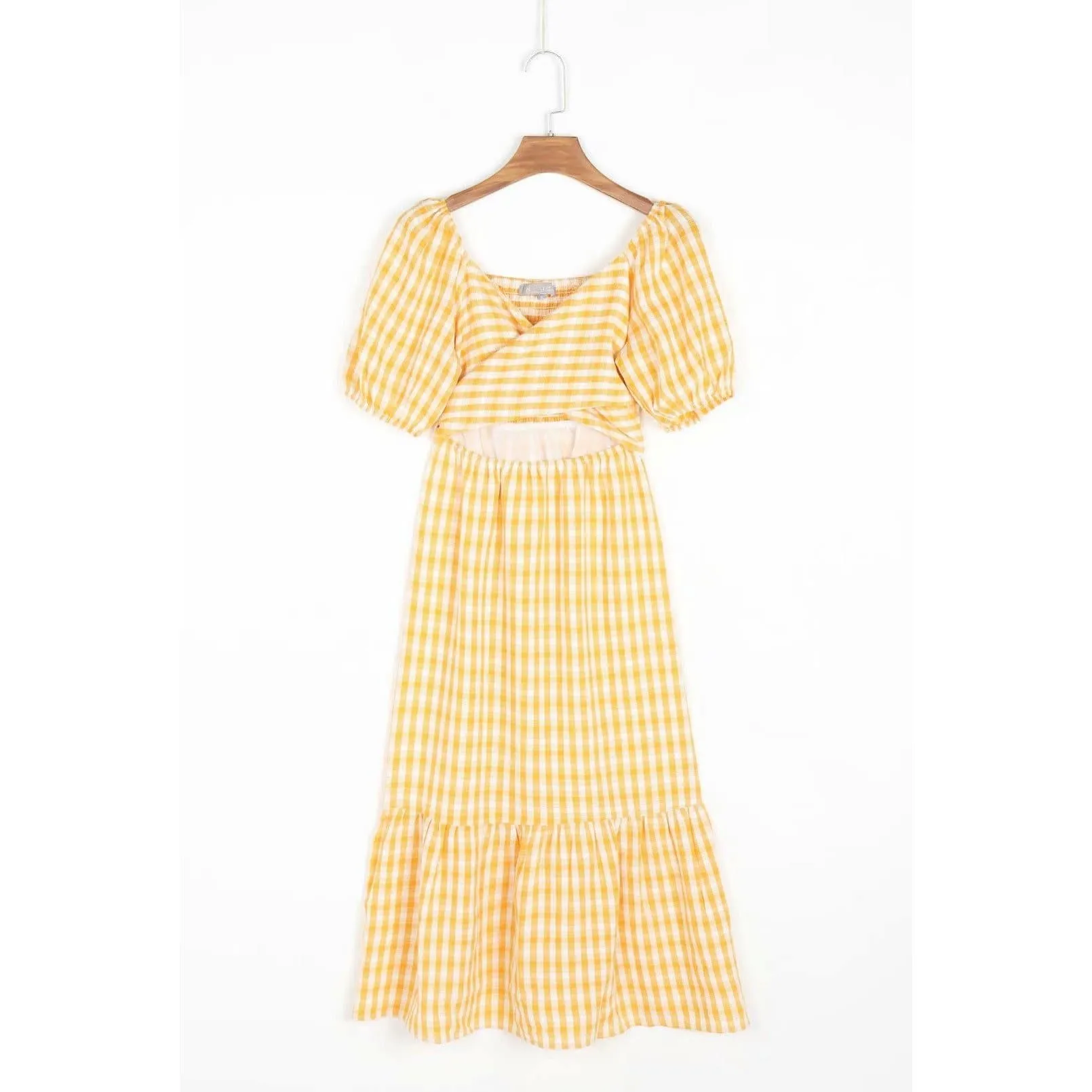 VINTAGE HOLLOW OUT SUMMER MIDI DRESS